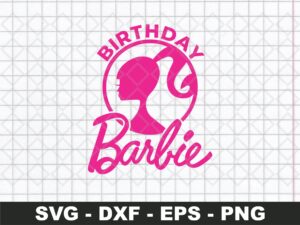 Birthday Barbie Shirt Design SVG Vector PNG
