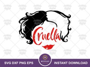 Cruella Hair SVG Cricut file