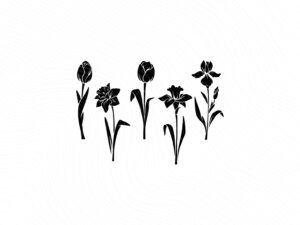 Daffodils SVG Flower SVG Flowers in Jar JPG