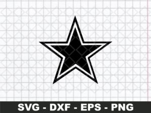 Dallas Cowboys Star Symbol Cut File Clipart