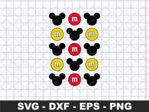 Disney Springs M&M’s Mickey Mouse SVG Vector Design file
