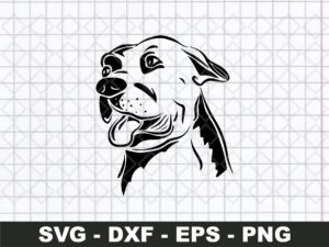 Dog Pitbull SVG DXF PNG EPS