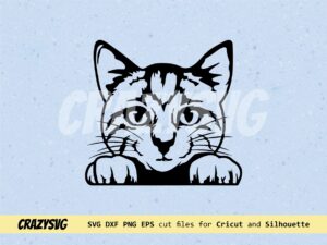 Funny Peeking Cat SVG