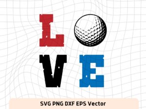 Golf Love Golfer SVG Cricut Silhouette Cameo