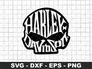 Harley-Davidson-Skull-SVG-Cut-Files
