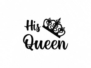 His Queen her King svg, King and Queen Couple JPG