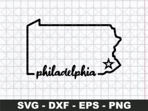 Map Outline Philadelphia SVG
