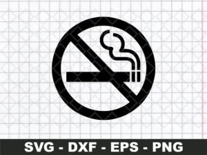 No Smoking Symbol Icon SVG for Cricut