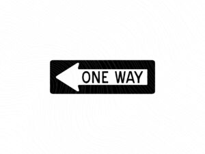 One way svg, road sign JPG