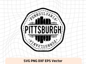 Pittsburgh Passport Stamp Vector EPS DXF PNG SVG