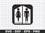 Restroom Sign Men Women Sign SVG Clipart