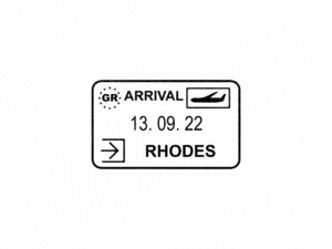 Rhodes Passport Stamp, Rhodes Customs stamp JPG