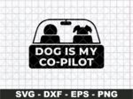 SVG Cut File for Car Decals Dog is My Co-Pilot