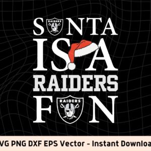 Santa Is A Las Vegas Raiders Fan SVG