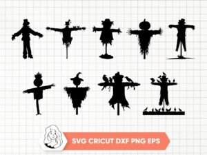 Scarecrow Silhouette Scarecrow SVG Bundle Set