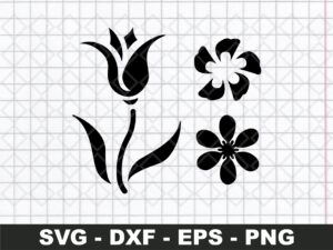Shape Mixed Flowers SVG