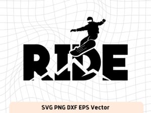 Snowboard Ride SVG Cut File