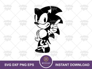 Sonic Digital Cut Files SVG DXF EPS PNG