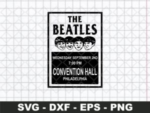 The Beatles Concert Poster, John Lennon SVG PNG poster