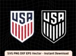 USA National Team Badge Soccer, World Cup 2022 Qatar Instant Download