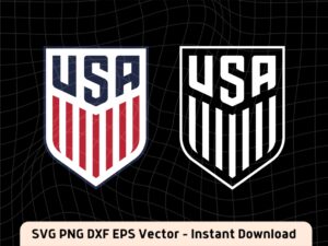 USA National Team Badge Soccer, World Cup 2022 Qatar Instant Download