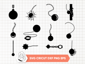 Wrecking Ball SVG Bundle Cut File Wrecking Ball Silhouette Clipart
