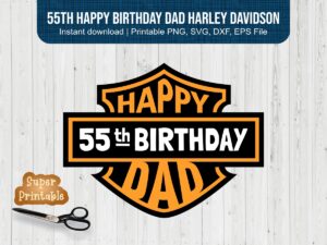 55th-Happy-Birthday-Dad-SVG-PNG-Inspired-Harley-Davidson-printable