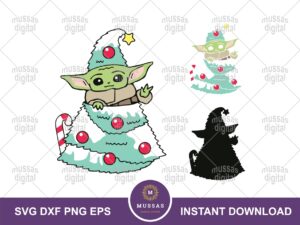 Baby-Yoda-SVG-Christmas-The-Mandalorian-Vector
