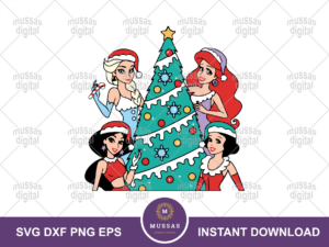Christmas-SVG-Princess-Christmas-Tree-Disney