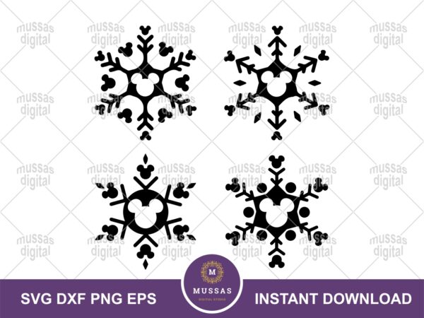 Disneyland-Snowflake-SVG-Christmas