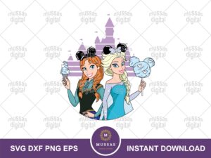 Frozen-SVG-Elsa-Anna-castle-vacay-PNG-Vector