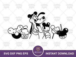 Pluto-SVG-Disneyland-snacks-outline-silhouette