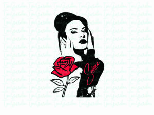 Selena-Quintanilla-svg-with-signature-flower-rose