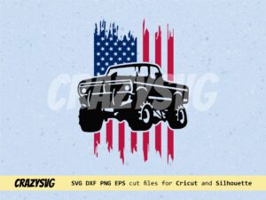 USA-Truck-SVG-American-Monster-Truck-Clipart