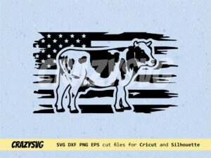 Us-flag-cow-SVG-Dairy-cattle-American-cow