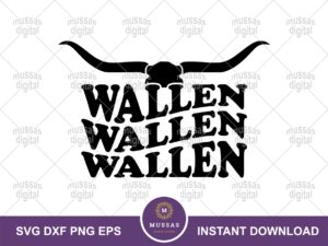 Wallen-All-black-bull-skull-Svg