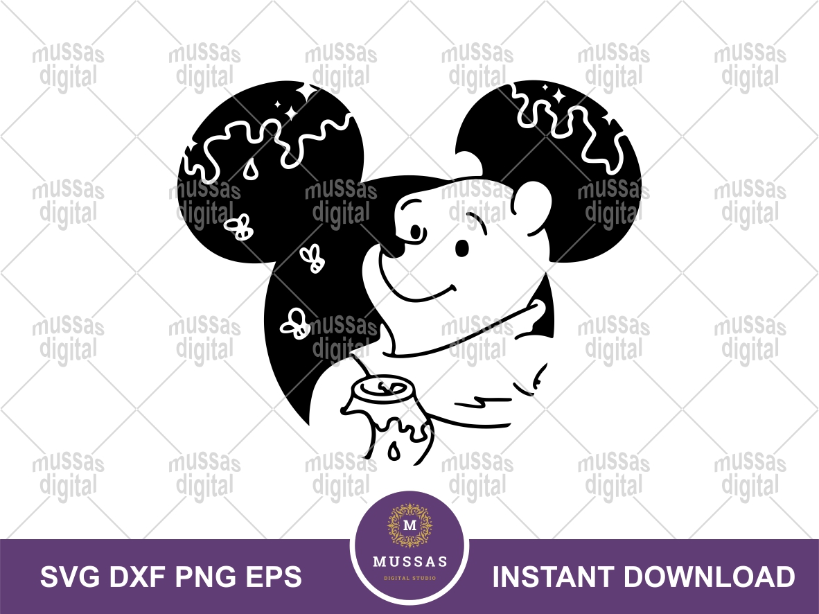 Winnie Pooh SVG Inspired Disneyland Ears | Vectorency