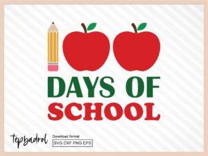 Apple-100-Days-Of-School-SVG-Clipart