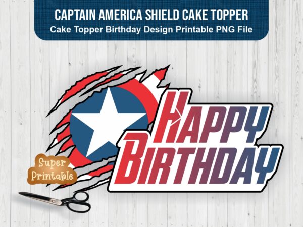 Captain-America-Shield-Cake-Topper-Birthday-Printable