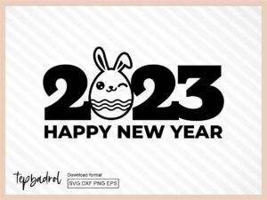 Chinese-New-Year-2023-Rabbit-SVG-PNG-EPS-DXF