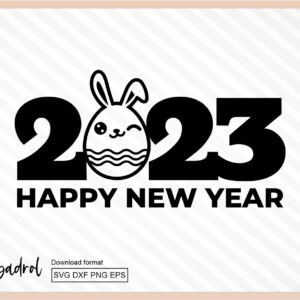 Chinese-New-Year-2023-Rabbit-SVG-PNG-EPS-DXF