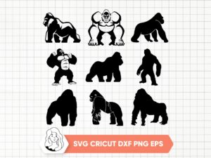 Gorilla-SVG-Gorilla-Silhouette-King-Kong-Gorilla-Clipart