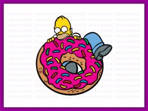 Homer-Simpson-loves-donuts-vector-image-svg
