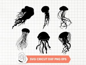 Jellyfish-SVG-Jellyfish-Silhouette-Vector-Clipart