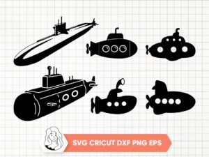 Submarine-SVG-Navy-Silhouette-Submarine-Vector