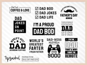10-Funny-Shirt-Design-for-Father-Day-SVG-PNG-DXF-and-EPS