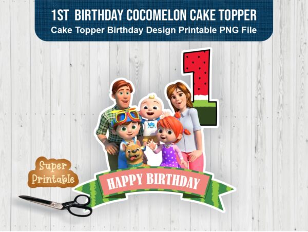 1st-birthday-cocomelon-cake-topper-printable-PNG-file
