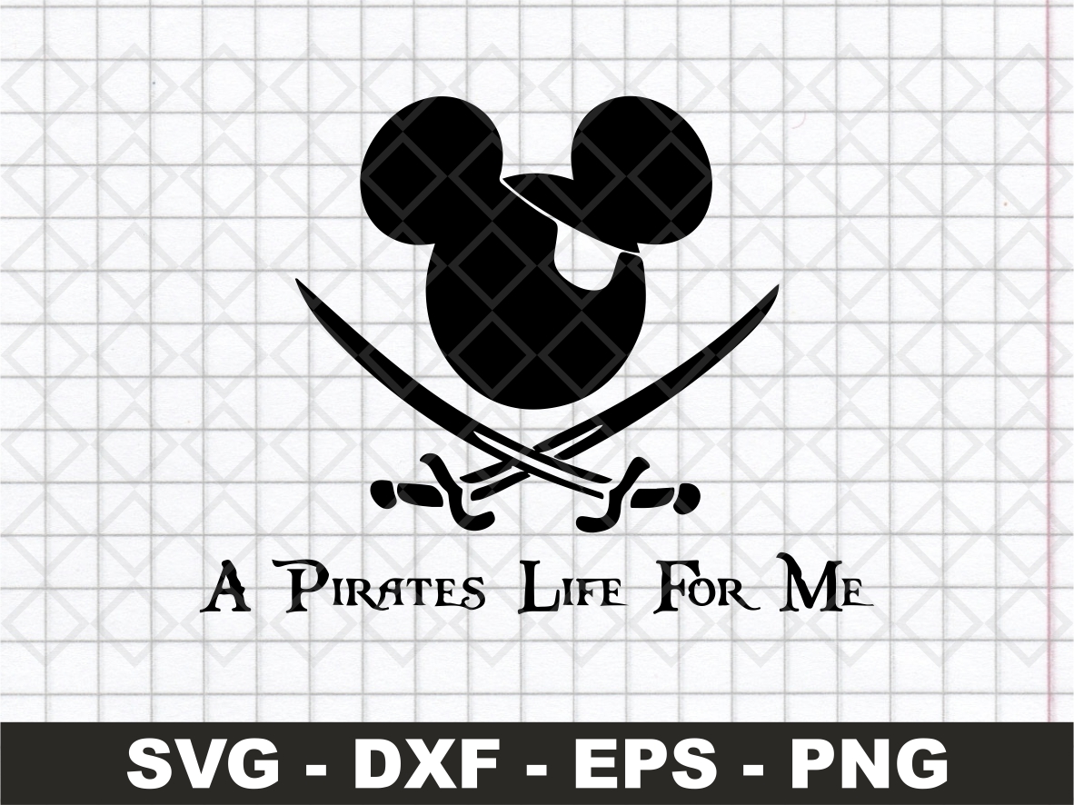 Pirate's Life for Me Svg Mouse Pirate Svg Cruise Trip 