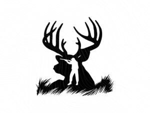 Buck-Hunting-svg-Deer-head-Silhouette-Clipart
