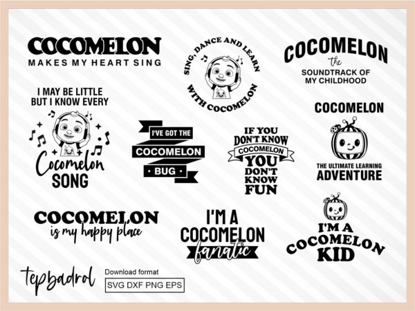 Cocomelon-Shirt-Designs-Coco-Melon-SVG-Clip-Art-PNG-and-EPS-Vector-file